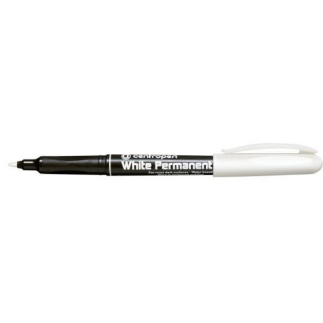 Marker permanentny Centropen okrągły 1.2mm, Biały